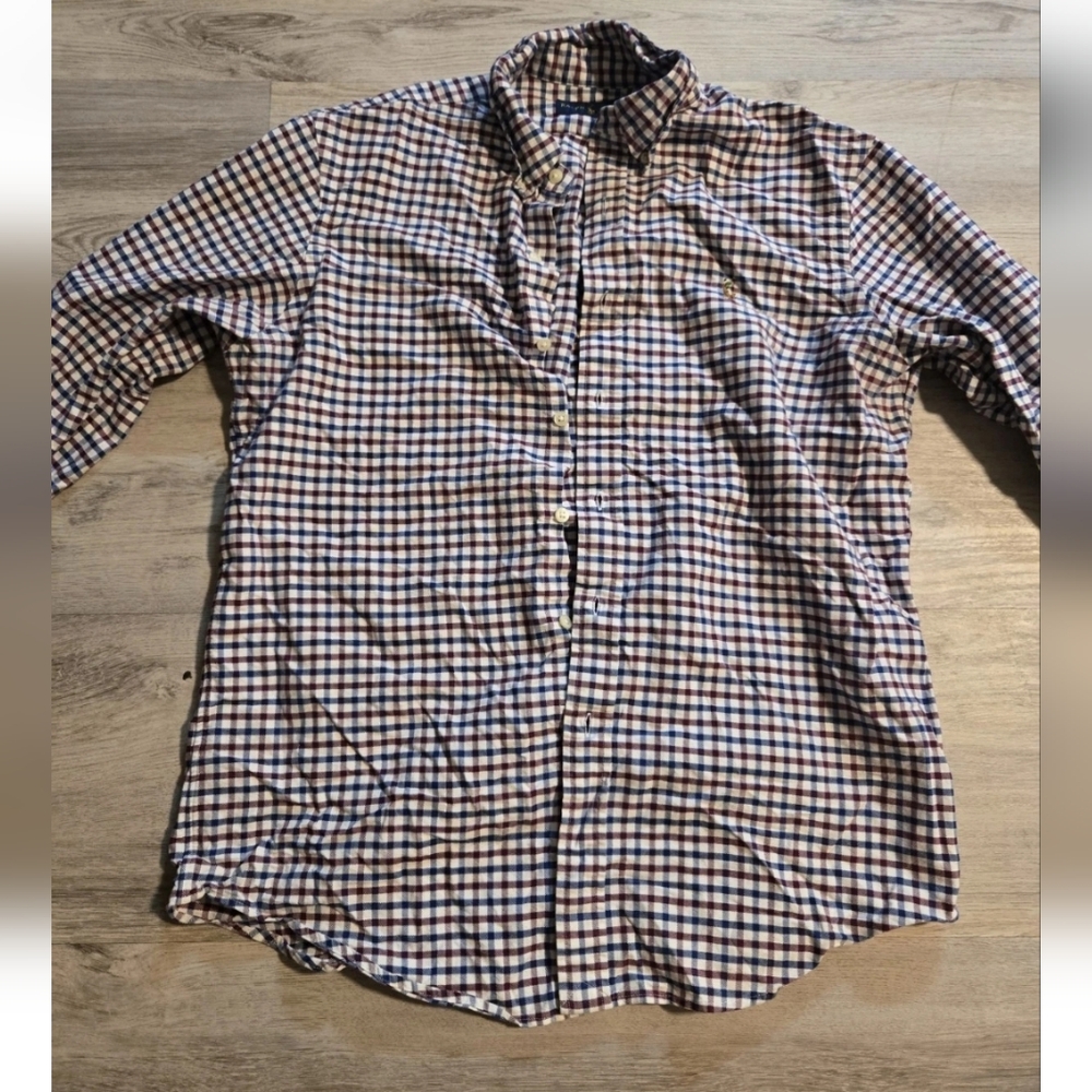 Mens Ralph Lauren M Blue Label Cotton Shirt Blue Plaid
